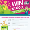 Win 1 of 6 $1,000 cash prizes!