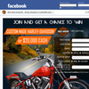 Win a Harley Davidson motorcycle or $20,000 cash!
