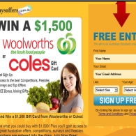 Win a $1,500 Woolworths or Coles Gift Card